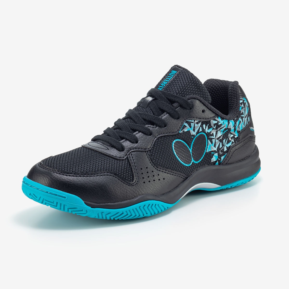 Butterfly Vilight II Table Tennis Shoes - Black - Left - Front Angle